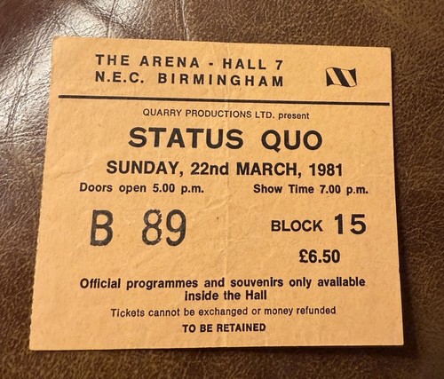 Status quo rare concert - status,