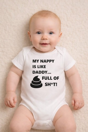 Funny baby vest nappy is - “my,