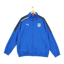 Puma Cardiff City Track Jacket Mens Size XL Blue Football Full Zip