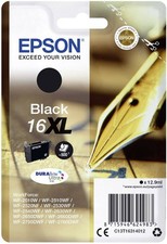 Epson 16xl Black Genuine Ink Cartridge for WorkForce WF-2750W WF-2010WF Printer