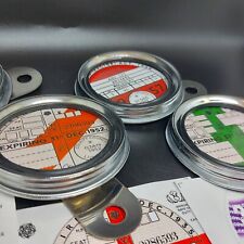 Classic Motorcycle Stainless Steel Tax Disc Holder & Replica Custom Tax Disc