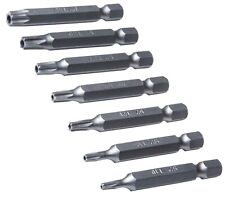 7 Pce Torx Security Bit Set Star Drill T10, T15, T20, T25, T27, T30 & T40 14103