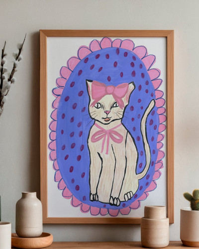 Original cat painting - original,