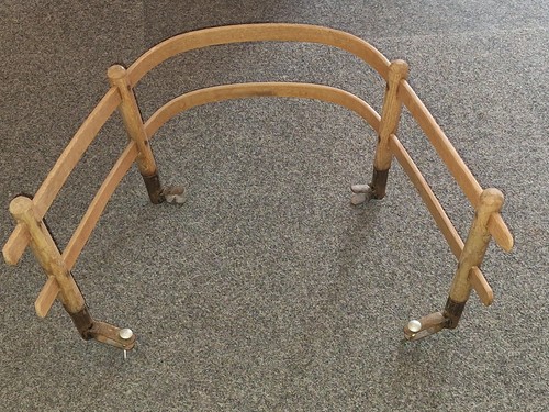 Old backrest for sleigh - , wooden