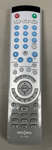 Insignia 260d dvd - rc-260d, tv/dvd