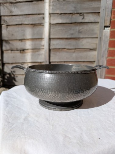 Antique hammered pewter fruit - pewter,