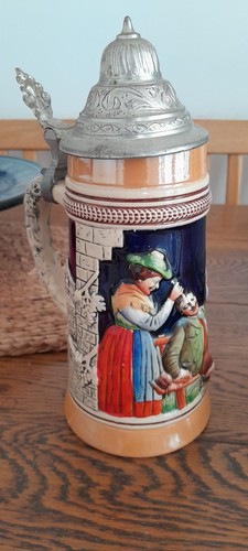 German tankard pewter lid