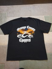 Vintage Orange County Choppers T-Shirt Size L Black Graphic Print Double Sided
