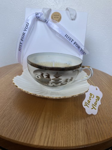Vintage tea cup soy scented - vintage,