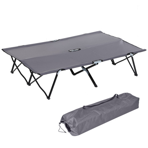 Double camping folding cot - folding,