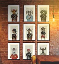 Scottish Art prints set of 9 x