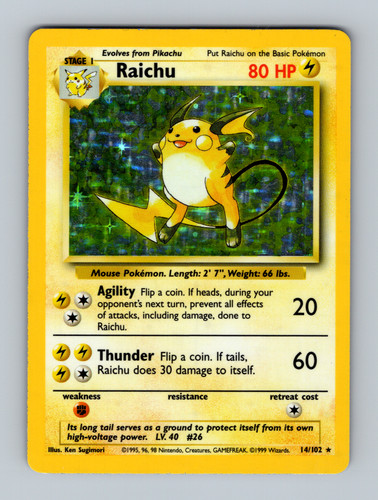 Raichu 102 base set - raichu,