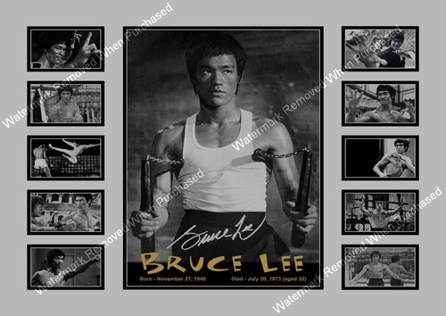 Bruce lee autographed a4 - autographed,