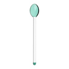 1PC Clear Glass Coffee Spoon