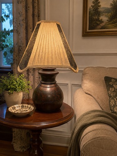 Antique table lamp english - table,