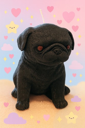 Pug dog candle - dog,
