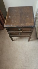 2 X Bed Side Tables Wood In Need Of Restoration