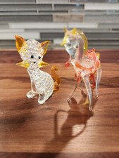 🐱🐴 Set of 2 Vintage Hand