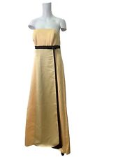 ALFRED ANGELO Fit & Flare Dress Gown Size Medium 14 Yellow Womens NEW RRP £69