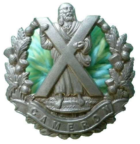 Ww1 cameron highland - cap, badge