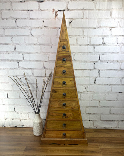 Vintage wood pyramid chest of - chest,