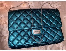 Chanel Metallic Teal Quilted Leather Reissue 2.55 Classic 226 Flap Bag 