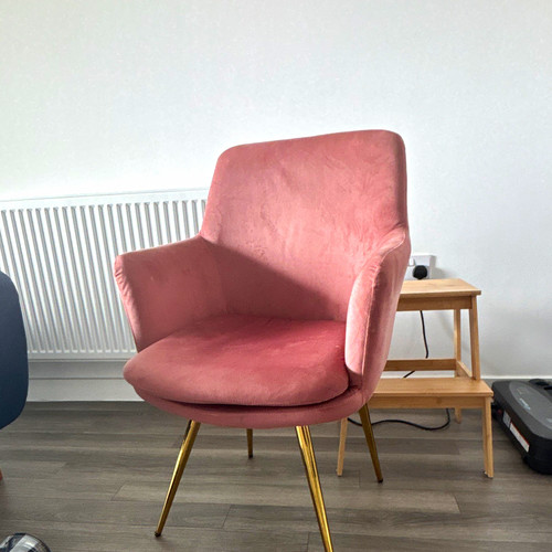 Pink upholstered accent - upholstered, chair