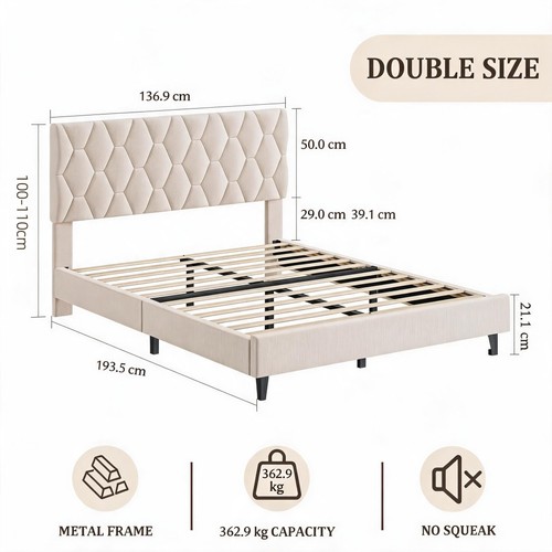 Garvee bed frame king - king,, queen
