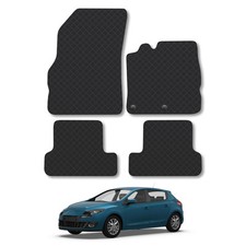 Renault Megane (2008-2016) Rubber Car Mats Heavy-Duty Tailored Fit with Clips