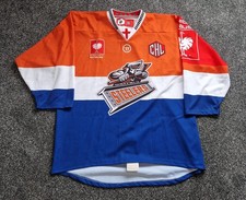 Sheffield Steelers CHL Home Jersey (orange) - Mike Duco 14 XL - Signed and GW