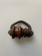Vintage, Ceramic Electrical Insulator Spool With Original Bracket