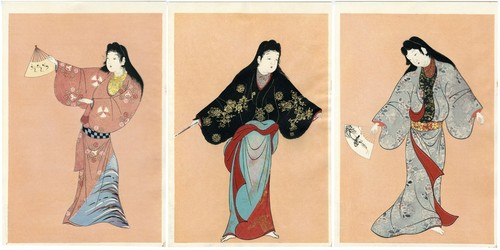 Japanese triptych large - japanese,