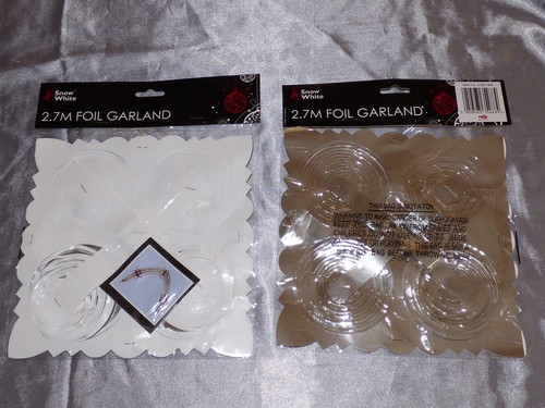 White silver foil metre - white, 2.7