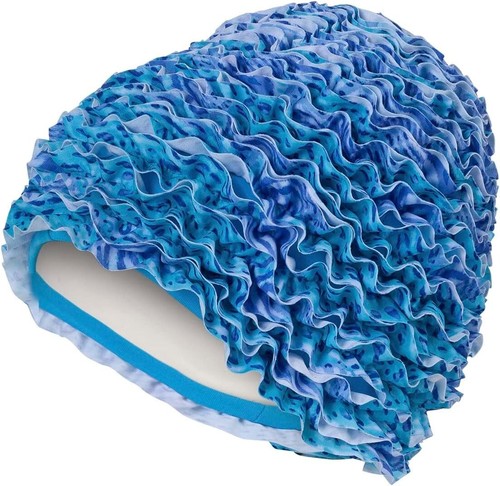 Ladies fashy frill bathing cap - ladies,