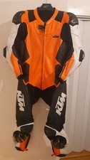 KTM NEW RACING 1 and 2 PIECE MOTORCYCLE MOTORBIKE BIKER LEATHER SUIT