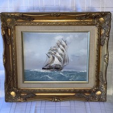 Vintage Framed Oil On Canvas