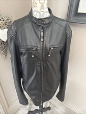 Men’s Armani Black Leather Jacket US 48