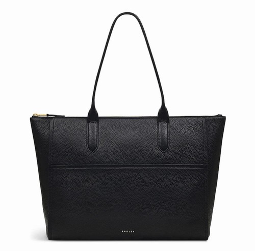 Radley black leather handbag - black,