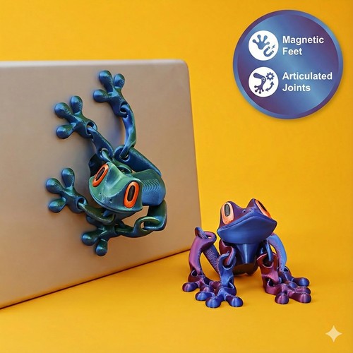 Fidget toy printed frog - -,