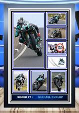 (554) michael dunlop tt signed a4 photo unframed/framed reprint great gift @@@@ 