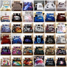 Soft Animals Duvet Quilt Cover Set Bedding Set Single Double King Pillowcases UK