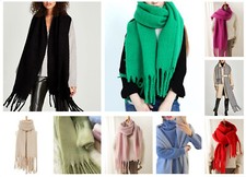 Women Large Wool Shawl Tassel