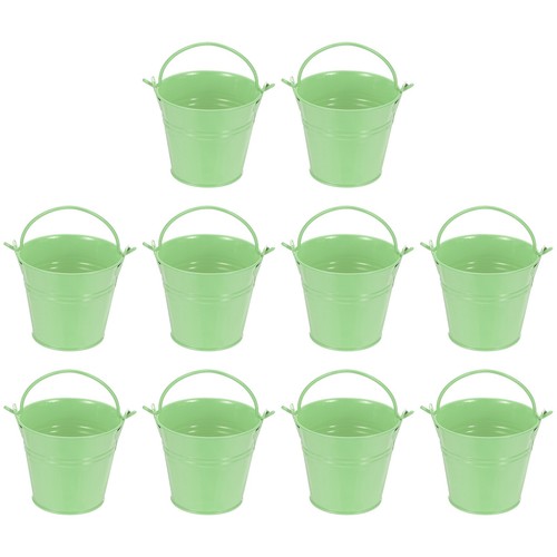 Small metal buckets - metal, buckets,