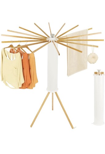 Wooden clothes airer foldable - wooden,