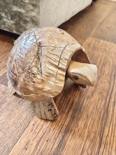 Hand carved coconut shell - carved,