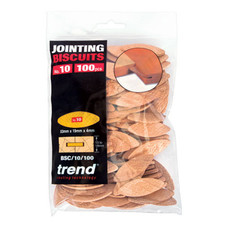 Compressed Beech Biscuit Joints 100pcs Carpentry Size-10 BSC/10/100 Trend Tools