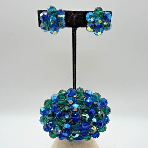 Vintage earrings brooch set - earrings,