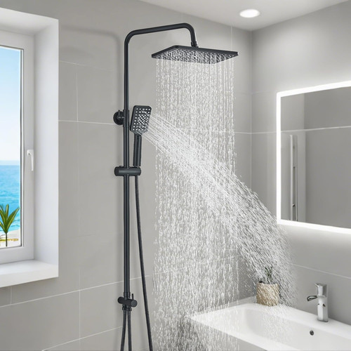 Black shower riser rail kit - riser,