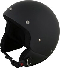 Duchinni D222 Helmet Matt Black Open Face Motorcycle Crash Helmet NEW