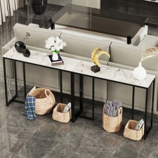 Console Table White＆Emerald